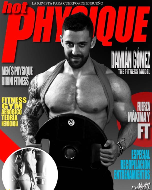 Damián Gómez en portada de Hot Physique